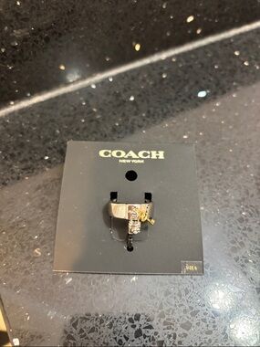 NWT Coach Silver and Gold Charm Accent Ring